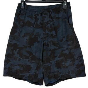 Lululemon Pace Breaker Shorts Mens Medium 9" Athletic Blue Camouflage Unlined